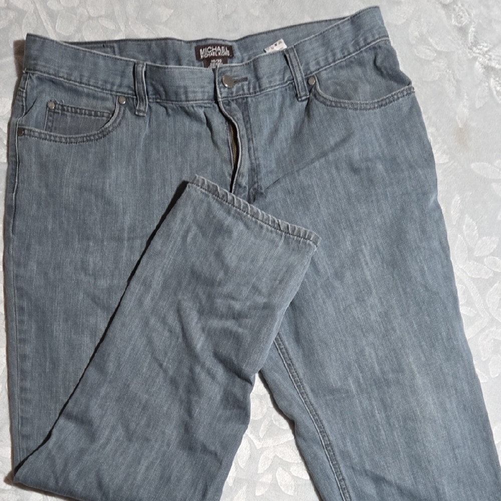 Michael Kors Gray Straight Jeans Medium Weight Denim